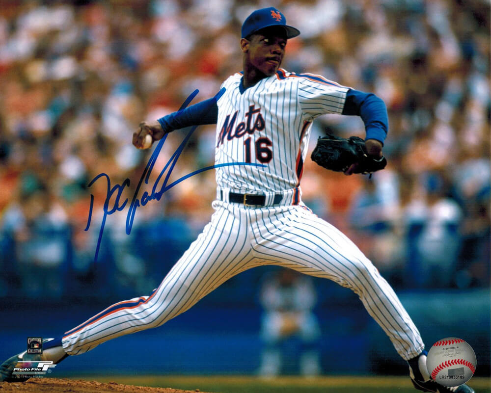 Dwight "Doc" Gooden Signed Mets Horizontal Action 8x10 Photo - GOO08P103 - Dwight "Doc" Gooden Signed Mets Horizontal Action 8x10 Photo product image