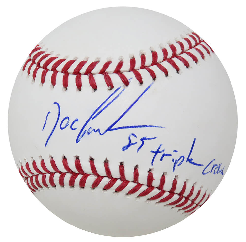 Dwight 'Doc' Gooden Signed Rawlings Official MLB Baseball w/85 Triple Crown - GOOBSB110 - Dwight 'Doc' Gooden Signed Rawlings Official MLB Baseball w/85 Triple Crown product image