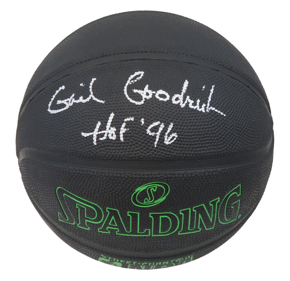 Gail Goodrich Signed Spalding Phantom Black NBA Basketball w/HOF'96 - GOOBSK201 - Gail Goodrich Signed Spalding Phantom Black NBA Basketball w/HOF'96 product image