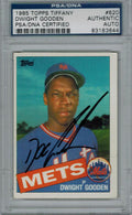 Dwight Gooden Signed Mets 1985 Topps Rookie Card #620 - PSA - GOOCAR100 - Dwight Gooden Signed Mets 1985 Topps Rookie Card #620 - PSA product image