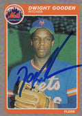 Dwight Gooden Signed New York Mets 1985 Fleer Baseball Rookie Card #82 - GOOCAR109 - Dwight Gooden Signed New York Mets 1985 Fleer Baseball Rookie Card #82 product image