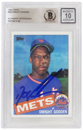 Dwight Gooden Signed New York Mets 1985 Topps Rookie Baseball Card #620 - (Beckett - Auto Grade 10) - GOOCAR111 - Dwight Gooden Signed New York Mets 1985 Topps Rookie Baseball Card #620 - (Beckett - Auto Grade 10) product image
