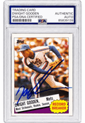 Dwight Gooden Signed Mets 1985 Topps Record Breaker Baseball Card #3 - (PSA Encapsulated) - GOOCAR121 - Dwight Gooden Signed Mets 1985 Topps Record Breaker Baseball Card #3 - (PSA Encapsulated) product image