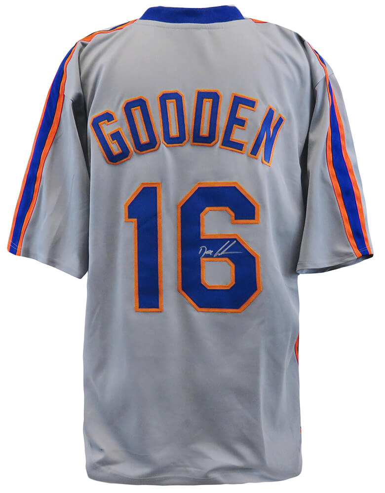 Dwight Gooden Signed Gray Custom Baseball Jersey - GOOJRY104 - Dwight Gooden Signed Gray Custom Baseball Jersey product image
