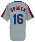 Dwight Gooden Signed Grey T/B Custom Baseball Jersey - GOOJRY105 - Dwight Gooden Signed Grey T/B Custom Baseball Jersey product image
