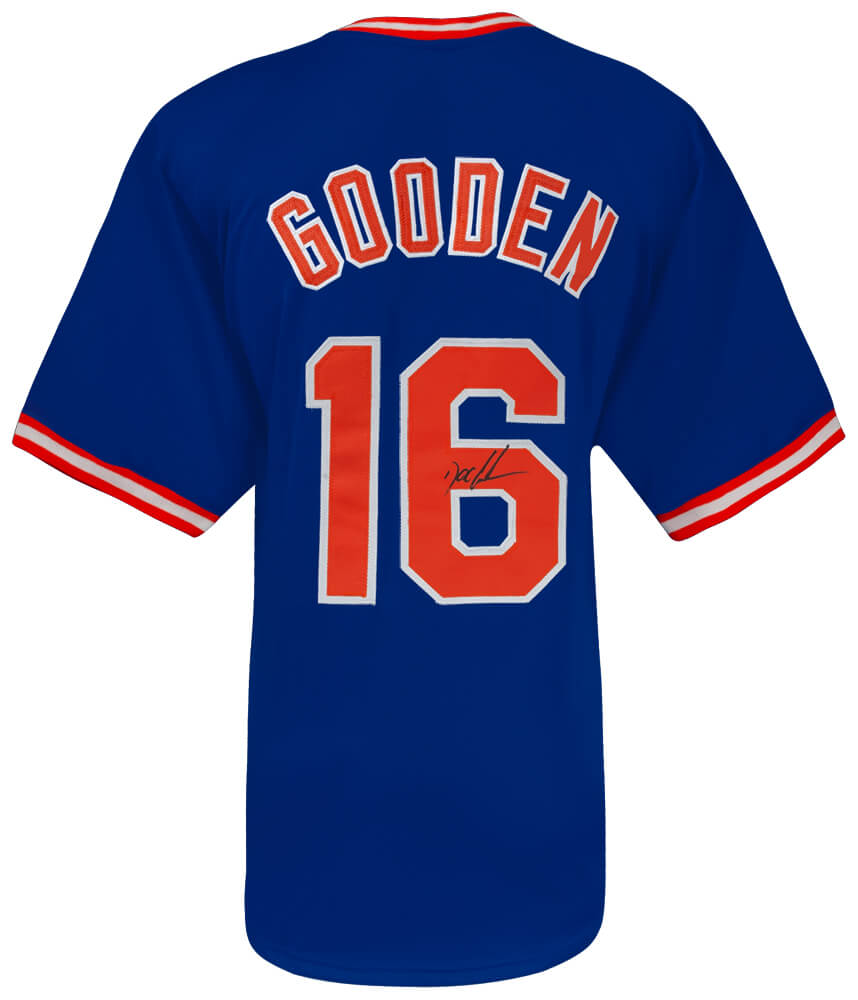Dwight Gooden Signed Blue Custom Baseball Jersey - GOOJRY106 - Dwight Gooden Signed Blue Custom Baseball Jersey product image