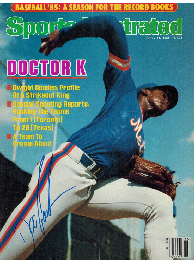 Dwight "Doc" Gooden Signed Mets "Doctor K" Sports Illustrated 4/15/85 Original Magazine - GOOMAG102 - Dwight "Doc" Gooden Signed Mets "Doctor K" Sports Illustrated 4/15/85 Original Magazine product image