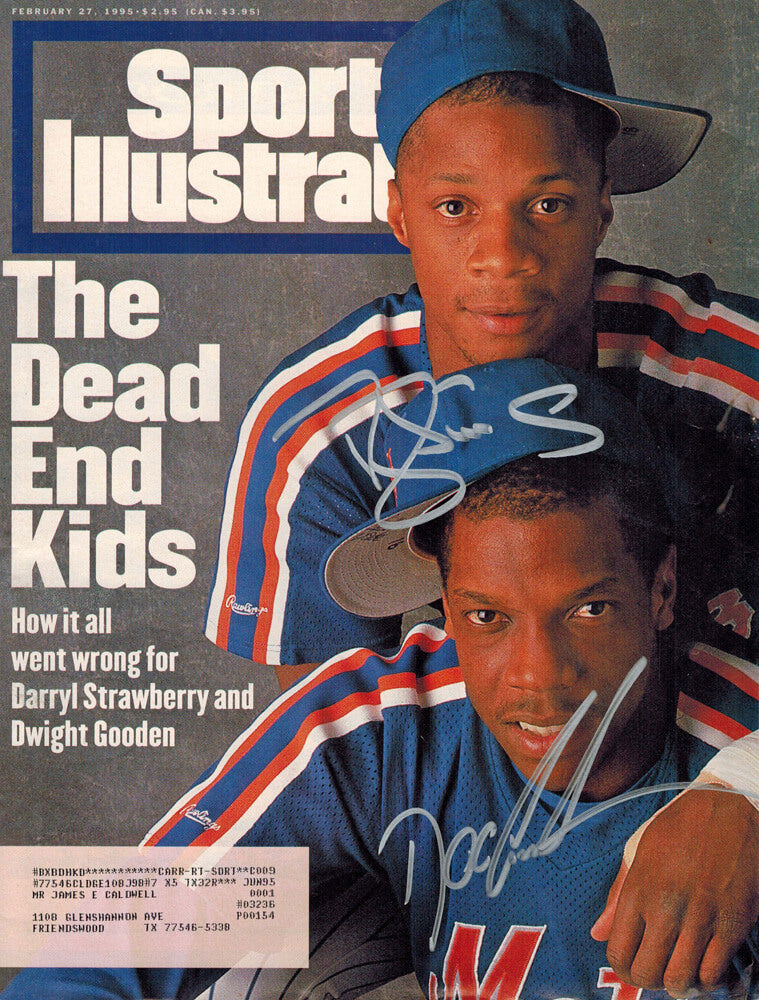 Dwight Gooden & Darryl Strawberry Dual-Signed Mets "The Dead End Kids" Sports Illustrated 2/27/95 - GOOMAG103 - Dwight Gooden & Darryl Strawberry Dual-Signed Mets "The Dead End Kids" Sports Illustrated 2/27/95 product image