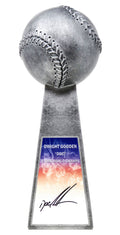 Dwight Gooden Signed Baseball World Champion 14 Inch Replica Silver Trophy - GOOTRO100 - Dwight Gooden Signed Baseball World Champion 14 Inch Replica Silver Trophy product image