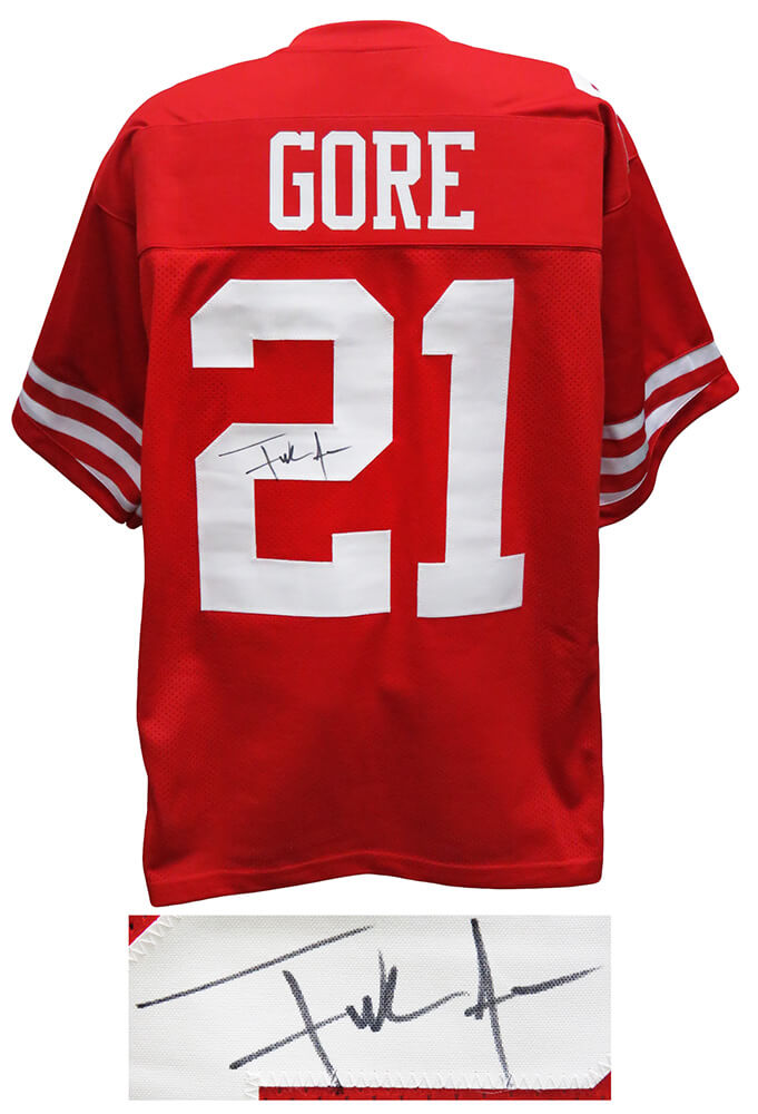 Frank Gore Signed Red Custom Jersey - GORJRY301 - Frank Gore Signed Red Custom Jersey product image