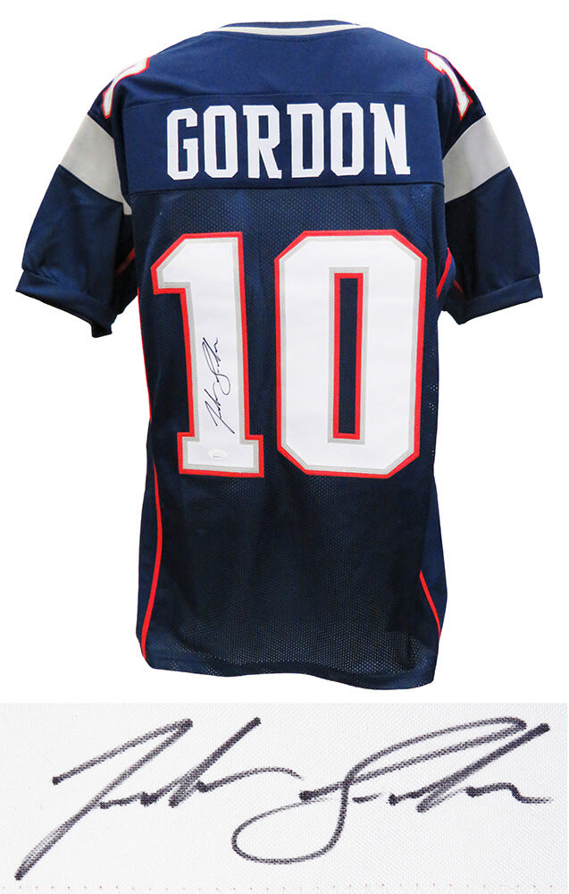 Josh Gordon Signed Navy Throwback Custom Football Jersey (JSA) - GORJRY310 - Josh Gordon Signed Navy Throwback Custom Football Jersey (JSA) product image