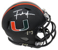 Frank Gore Signed Miami Hurricanes Black Riddell Speed Mini Helmet - GORMIN305 - Frank Gore Signed Miami Hurricanes Black Riddell Speed Mini Helmet product image