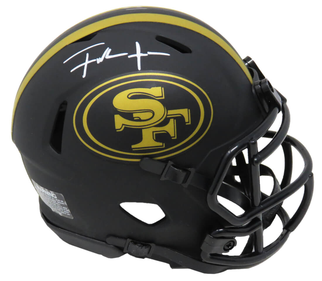 Frank Gore Signed San Francisco 49ers Eclipse Black Matte Riddell Speed Mini Helmet - GORMIN306 - Frank Gore Signed San Francisco 49ers Eclipse Black Matte Riddell Speed Mini Helmet product image
