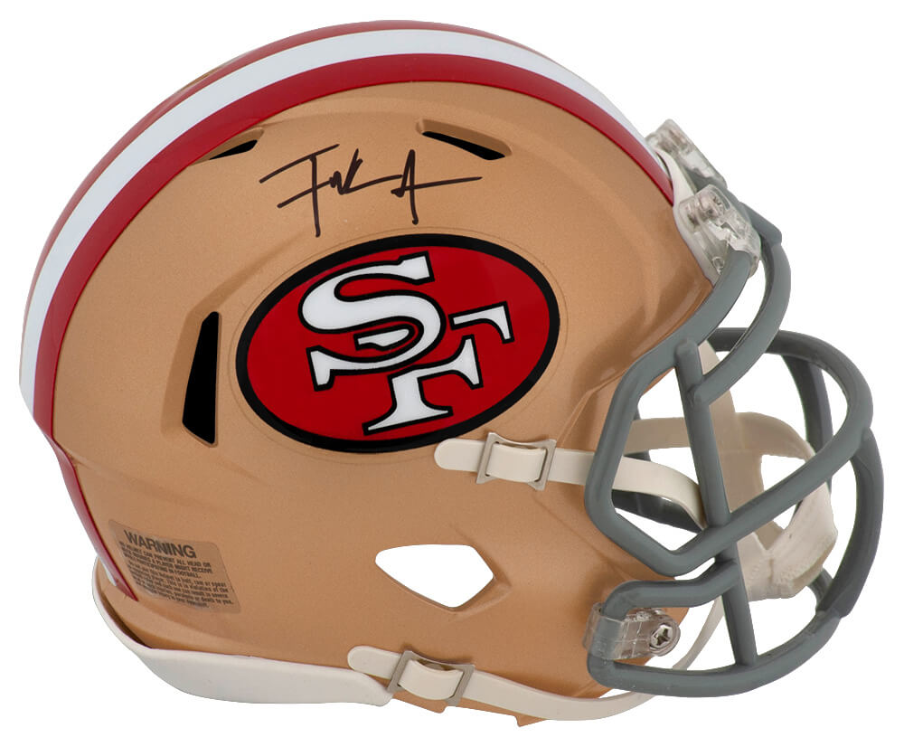 Frank Gore Signed San Francisco 49ers Throwback Riddell Speed Mini Helmet - GORMIN308 - Frank Gore Signed San Francisco 49ers Throwback Riddell Speed Mini Helmet product image