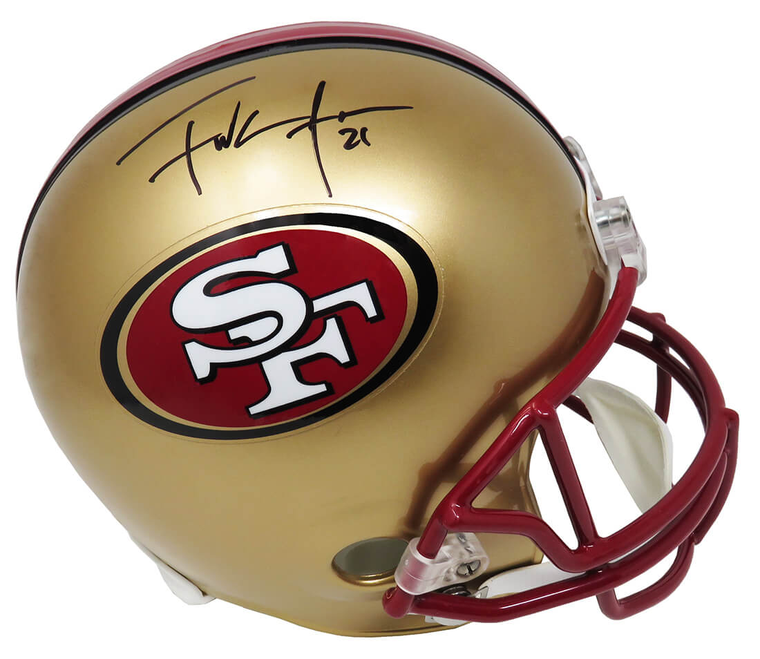Frank Gore Signed San Francisco 49ers Throwback Riddell Full Size Replica Helmet - GORREP302 - Frank Gore Signed San Francisco 49ers Throwback Riddell Full Size Replica Helmet product image
