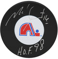 Michel Goulet Signed Quebec Nordiques Logo Hockey Puck w/HOF'98 - GOUPUC403 - Michel Goulet Signed Quebec Nordiques Logo Hockey Puck w/HOF'98 product image