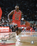 Horace Grant Signed Chicago Bulls Red Jersey Dribbling Action 8x10 Photo - GRA08P203 - Horace Grant Signed Chicago Bulls Red Jersey Dribbling Action 8x10 Photo product image
