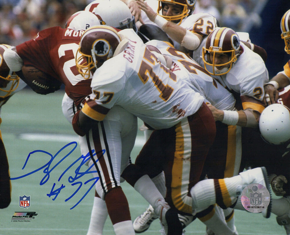 Darryl Grant Signed Washington Football Team Tackle Action 8x10 Photo - GRA08P321 - Darryl Grant Signed Washington Football Team Tackle Action 8x10 Photo product image