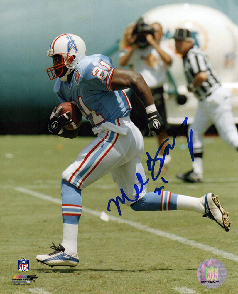 Mel Gray Signed Houston Oilers Blue Jersey Action 8x10 Photo - GRA08P331 - Mel Gray Signed Houston Oilers Blue Jersey Action 8x10 Photo product image