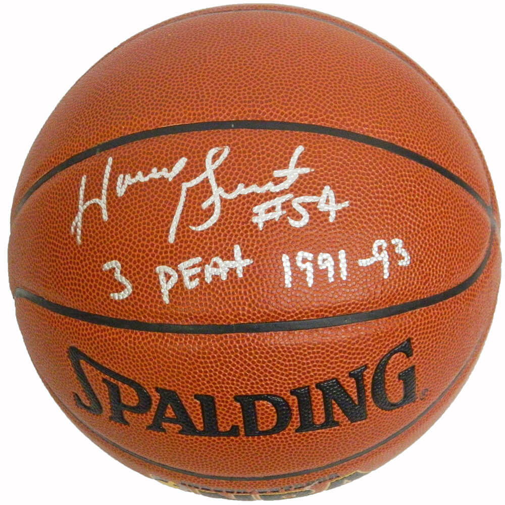 Horace Grant Signed Spalding Indoor/Outdoor Basketball w/3 Peat 91-93 - GRABSK201 - Horace Grant Signed Spalding Indoor/Outdoor Basketball w/3 Peat 91-93 product image