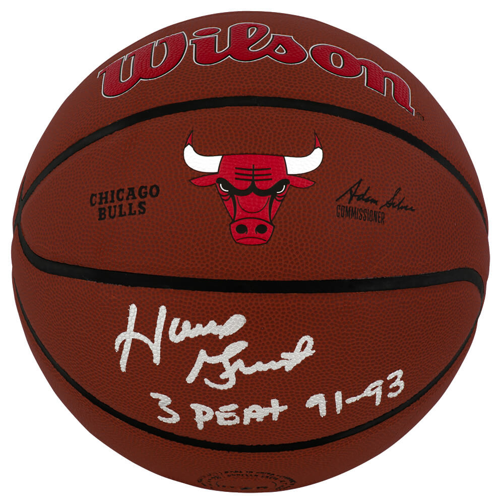 Horace Grant Signed Wilson Chicago Bulls Logo NBA Basketball w/3-Peat 91-93 - GRABSK208 - Horace Grant Signed Wilson Chicago Bulls Logo NBA Basketball w/3-Peat 91-93 product image