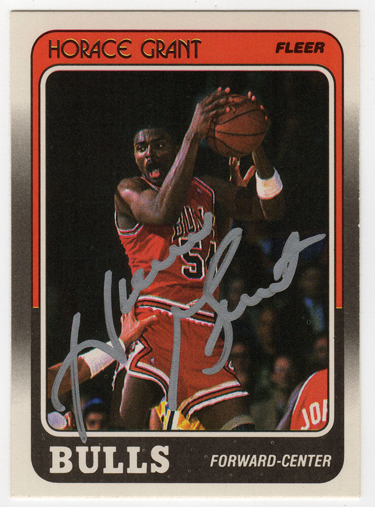 Horace Grant Signed Chicago Bulls 1988 Fleer Rookie Basketball Card #16 - (In Silver) - GRACAR202 - Horace Grant Signed Chicago Bulls 1988 Fleer Rookie Basketball Card #16 - (In Silver) product image