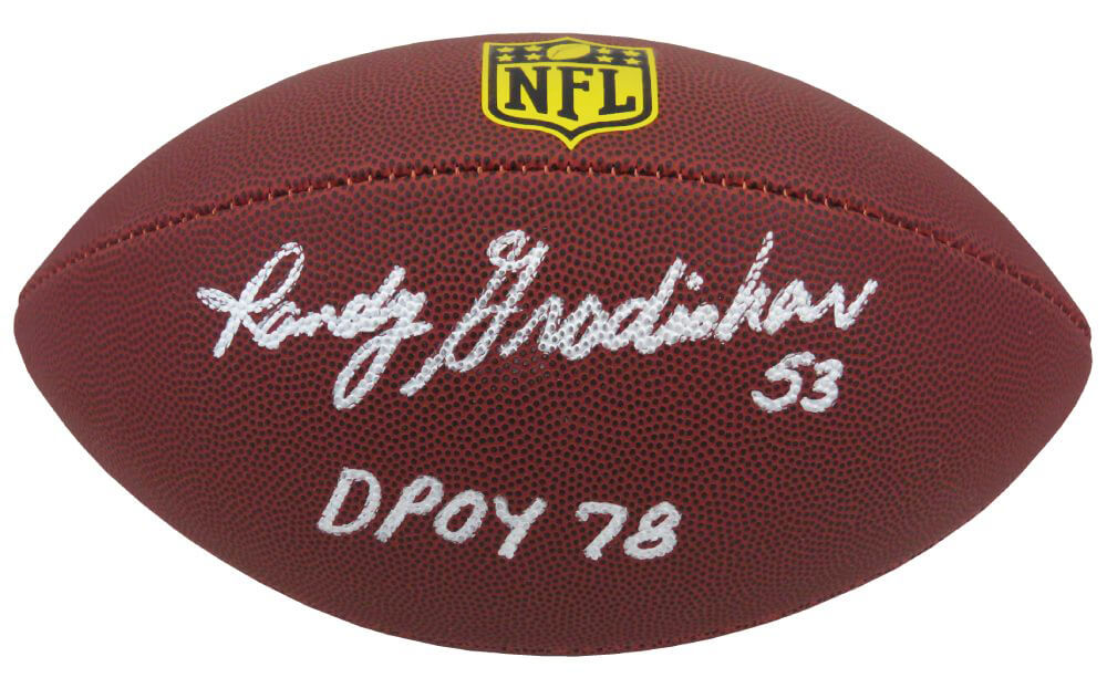 Randy Gradishar Signed Wilson Tailgate Full Size NFL Football w/DPOY'78 - GRAFTB312 - Randy Gradishar Signed Wilson Tailgate Full Size NFL Football w/DPOY'78 product image