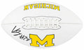 Kenneth Grant Signed Michigan Wolverines Logo Brands White Logo Football - GRAFTB340 - Kenneth Grant Signed Michigan Wolverines Logo Brands White Logo Football product image