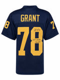 Kenneth Grant Signed Navy Custom College Football Jersey w/2023 Natty Champs - GRAJRY311 - Kenneth Grant Signed Navy Custom College Football Jersey w/2023 Natty Champs product image