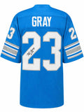 Mel Gray Signed Blue Throwback Custom Football Jersey - GRAJRY320 - Mel Gray Signed Blue Throwback Custom Football Jersey product image