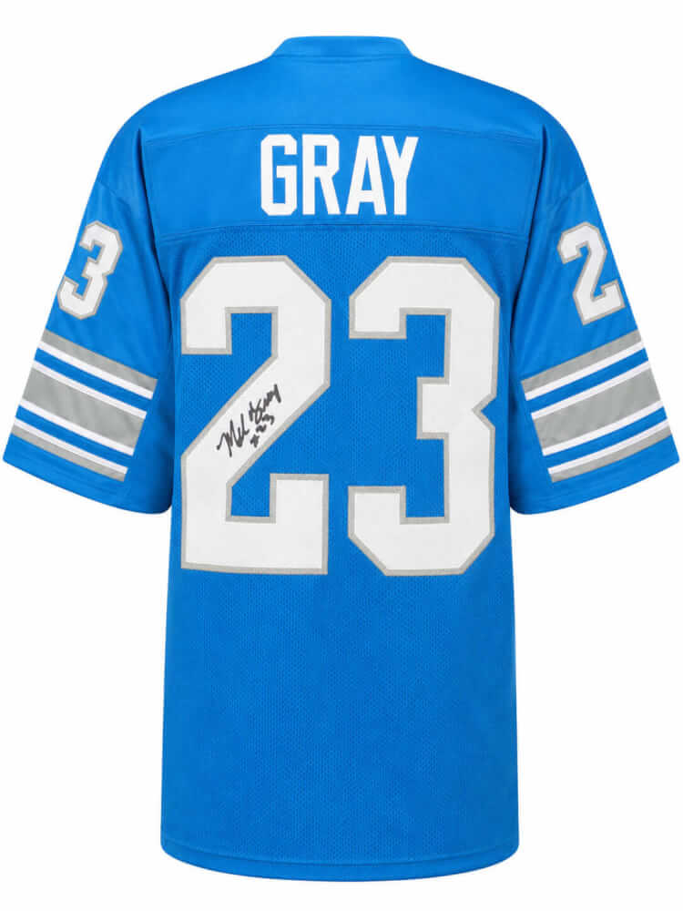 Mel Gray Signed Blue Throwback Custom Football Jersey - GRAJRY320 - Mel Gray Signed Blue Throwback Custom Football Jersey product image