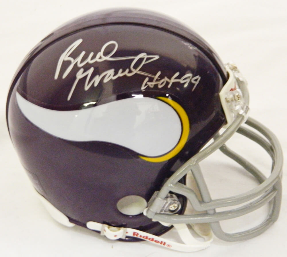 Bud Grant Signed Vikings T/B Riddell Replica Mini Helmet w/HOF'94 - GRAMIN300 - Bud Grant Signed Vikings T/B Riddell Replica Mini Helmet w/HOF'94 product image