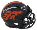 Randy Gradishar Signed Denver Broncos Eclipse Black Matte Riddell Speed Mini Helmet w/DPOY'78 - GRAMIN312 - Randy Gradishar Signed Denver Broncos Eclipse Black Matte Riddell Speed Mini Helmet w/DPOY'78 product image
