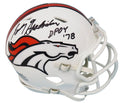 Randy Gradishar Signed Denver Broncos Flat White Matte Riddell Speed Mini Helmet w/DPOY'78 - GRAMIN317 - Randy Gradishar Signed Denver Broncos Flat White Matte Riddell Speed Mini Helmet w/DPOY'78 product image