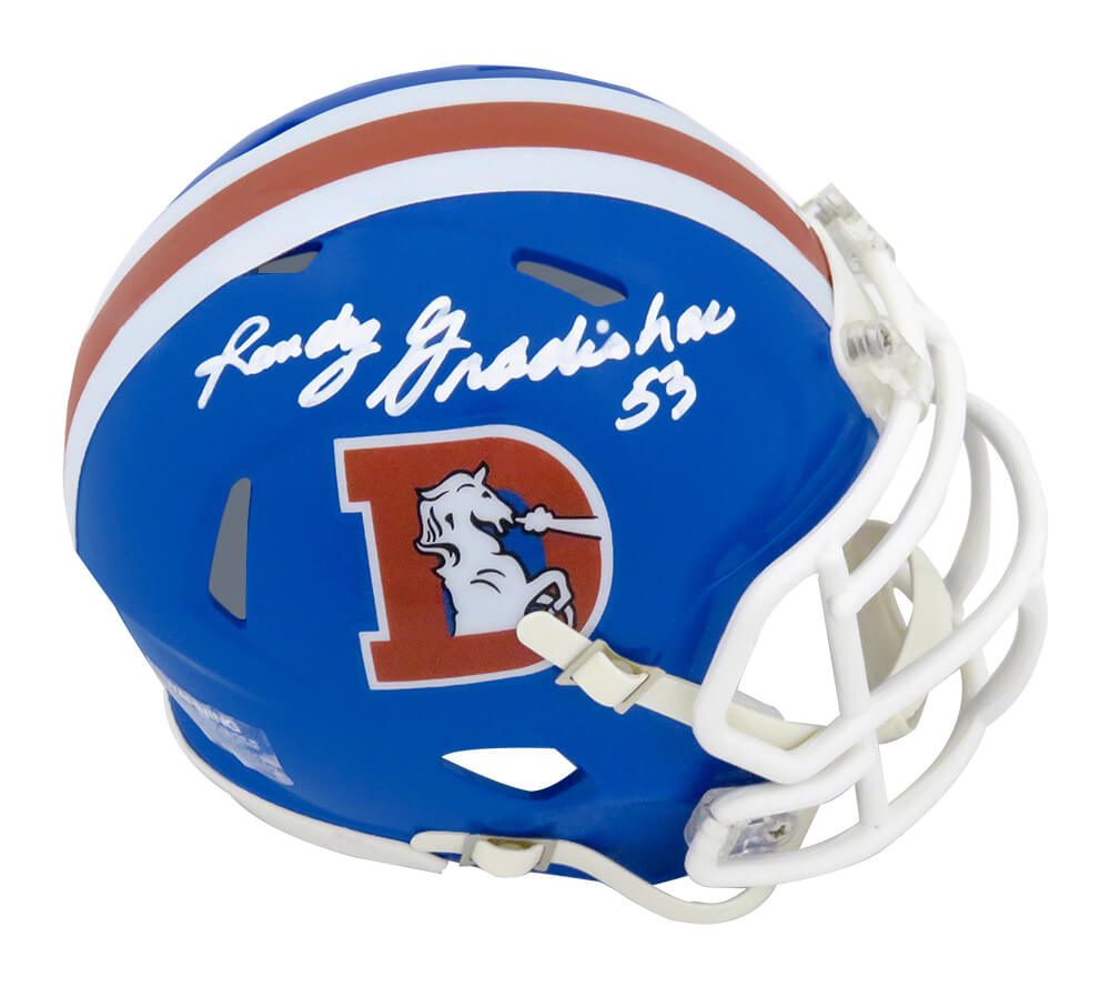 Randy Gradishar Signed Denver Broncos Throwback 'D Logo' Riddell Speed Mini Helmet - GRAMIN319 - Randy Gradishar Signed Denver Broncos Throwback 'D Logo' Riddell Speed Mini Helmet product image