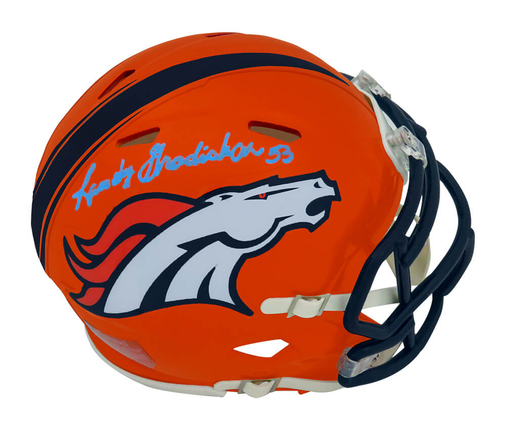 Randy Gradishar Signed Denver Broncos FLASH Riddell Speed Mini Helmet - GRAMIN320 - Randy Gradishar Signed Denver Broncos FLASH Riddell Speed Mini Helmet product image