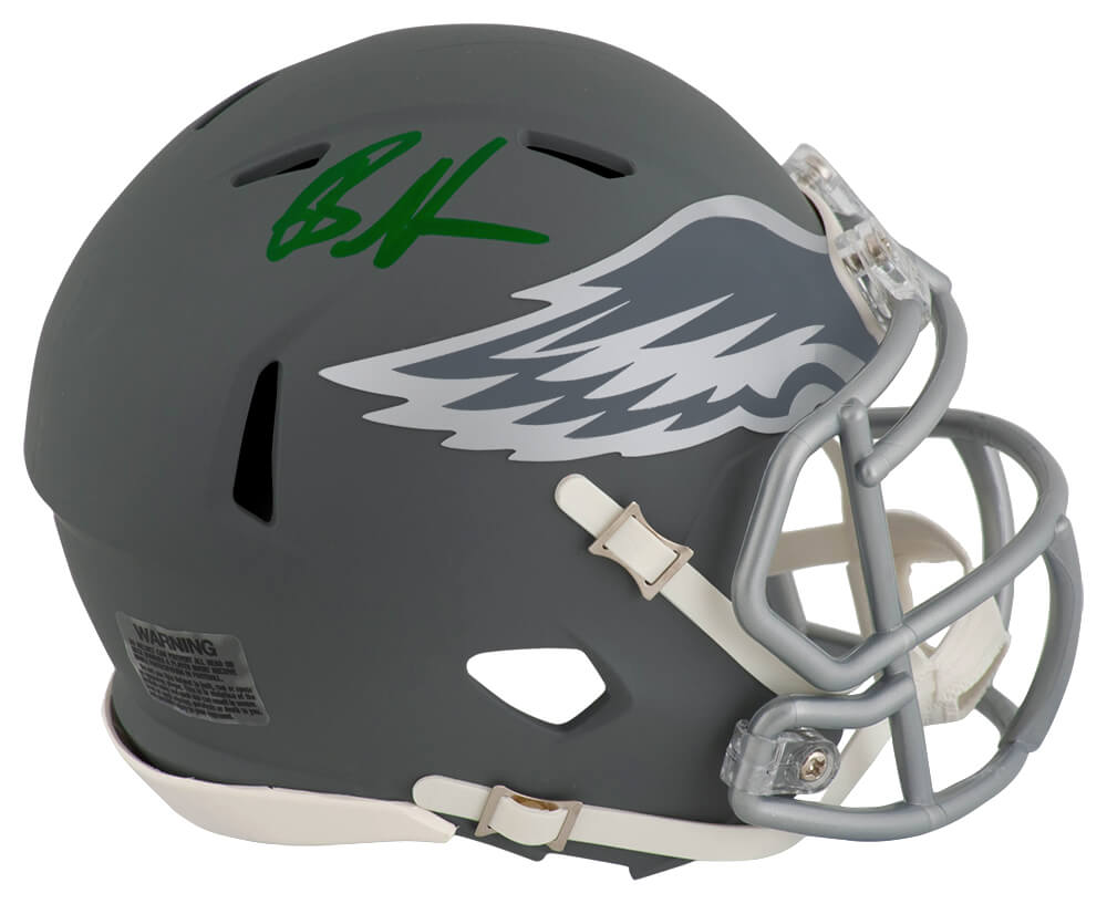 Brandon Graham Signed Philadelphia Eagles SLATE Riddell Speed Mini Helmet - GRAMIN330 - Brandon Graham Signed Philadelphia Eagles SLATE Riddell Speed Mini Helmet product image