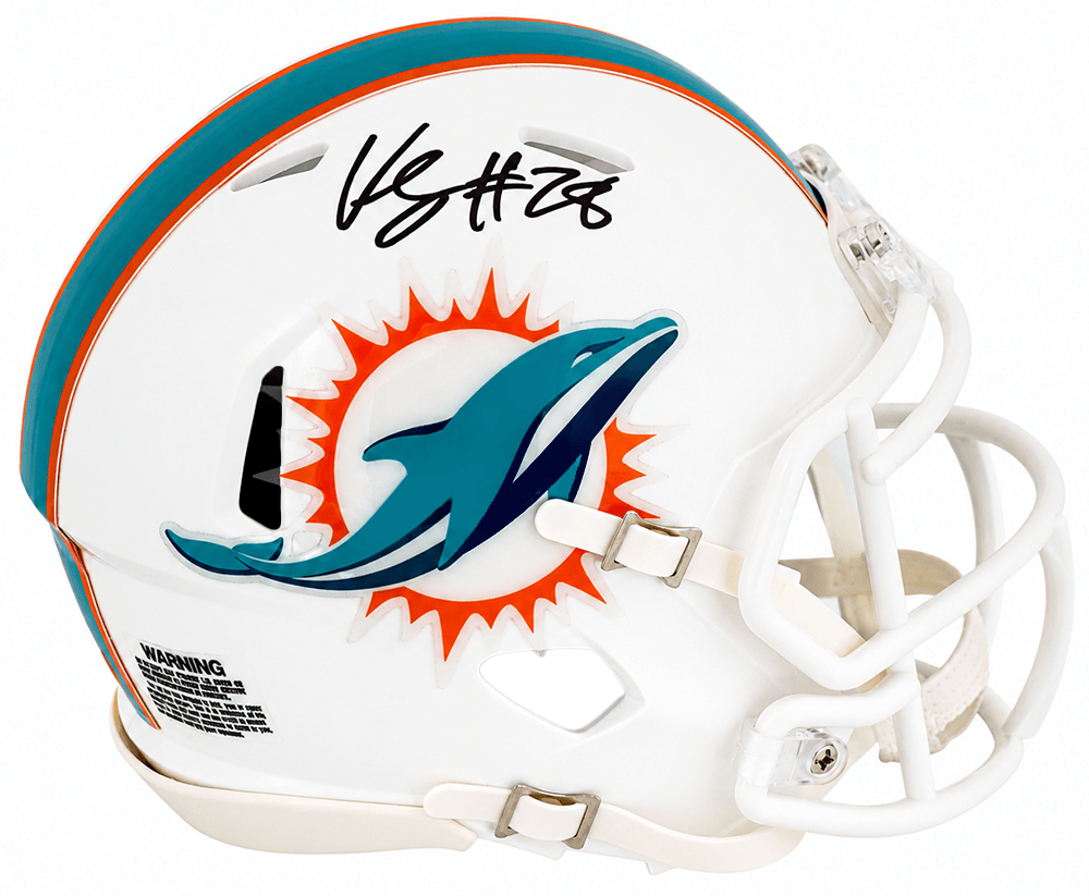 Kenneth Grant Signed Miami Dolphins Riddell Speed Mini Helmet - GRAMIN341 - Kenneth Grant Signed Miami Dolphins Riddell Speed Mini Helmet product image