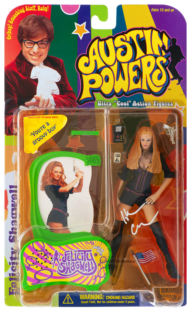 Heather Graham Signed Austin Powers Felicity Shagwell McFarlane Toys 1999 Action Figure (Orange Bubble) - GRAOTH501 - Heather Graham Signed Austin Powers Felicity Shagwell McFarlane Toys 1999 Action Figure (Orange Bubble) product image