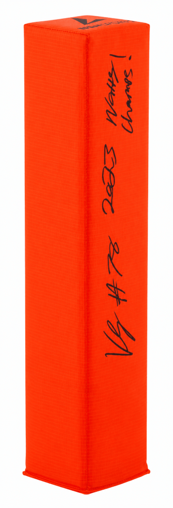 Kenneth Grant Signed BSN Orange Football Endzone Pylon w/2023 Natty Champs - GRAPYL310 - Kenneth Grant Signed BSN Orange Football Endzone Pylon w/2023 Natty Champs product image