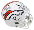 Randy Gradishar Signed Denver Broncos Flat White Matte Riddell Full Size Speed Replica Helmet w/DPOY'78 & Orange Crush - GRAREP312 - Randy Gradishar Signed Denver Broncos Flat White Matte Riddell Full Size Speed Replica Helmet w/DPOY'78 & Orange Crush product image