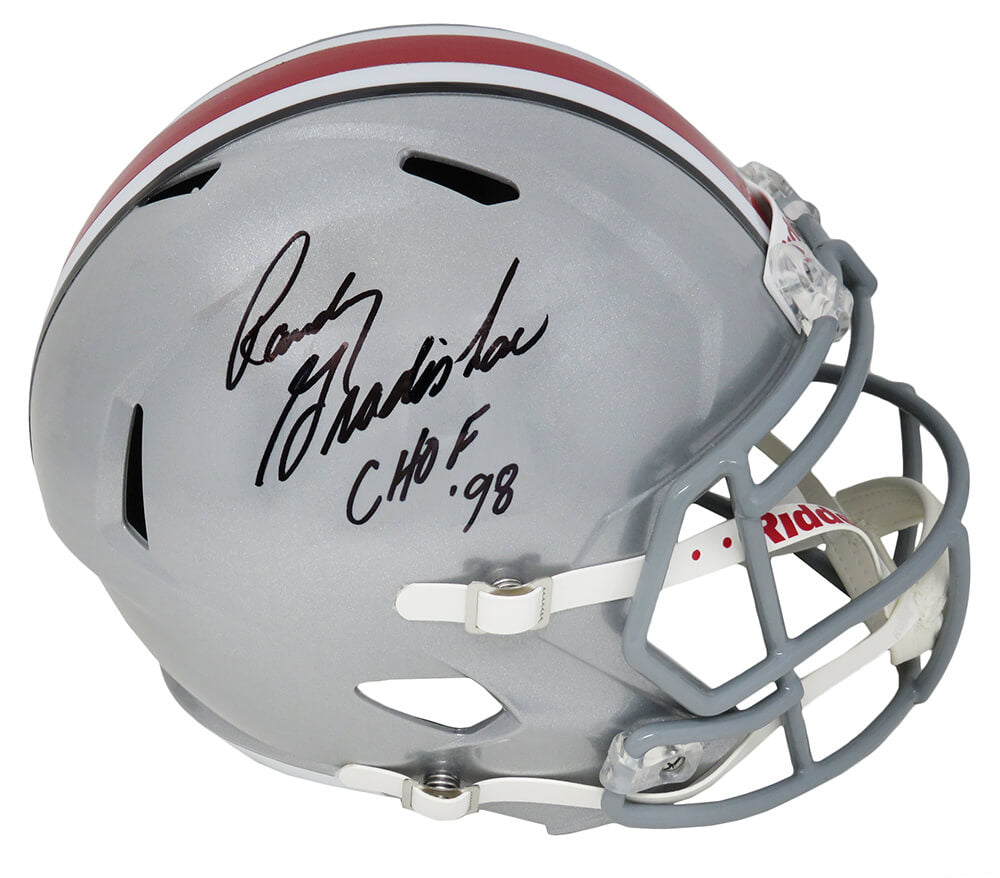 Randy Gradishar Signed Ohio State Buckeyes Riddell Full Size Speed Replica Helmet w/CHOF'98 - GRAREP314 - Randy Gradishar Signed Ohio State Buckeyes Riddell Full Size Speed Replica Helmet w/CHOF'98 product image