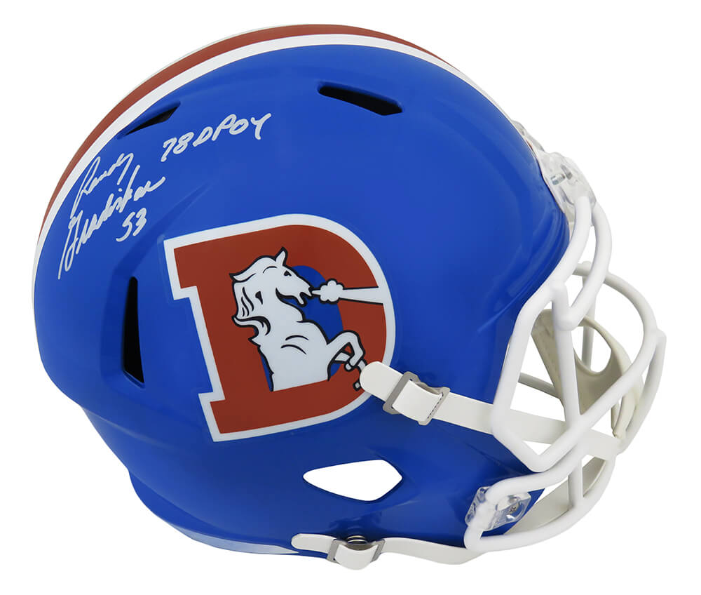 Randy Gradishar Signed Denver Broncos Throwback 'D Logo' Riddell Full Size Speed Replica Helmet w/DPOY'78 - GRAREP315 - Randy Gradishar Signed Denver Broncos Throwback 'D Logo' Riddell Full Size Speed Replica Helmet w/DPOY'78 product image