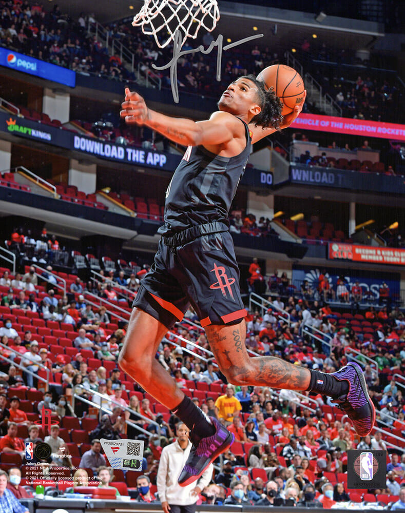 Jalen Green Signed Houston Rockets Dunk 8x10 Photo - (Fanatics) - GRE08P200 - Jalen Green Signed Houston Rockets Dunk 8x10 Photo - (Fanatics) product image