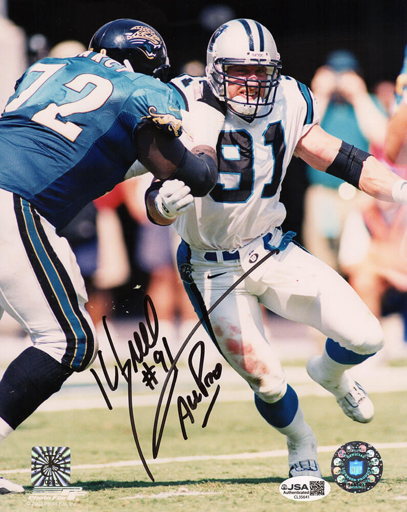 Kevin Greene Signed Carolina Panthers Action vs Jaguars 8x10 Photo w/All Pro - (JSA) - GRE08P310 - Kevin Greene Signed Carolina Panthers Action vs Jaguars 8x10 Photo w/All Pro - (JSA) product image