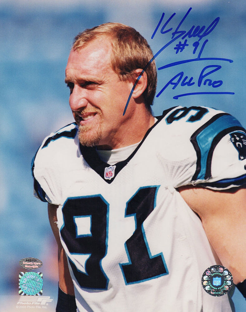 Kevin Greene Signed Carolina Panthers White Jersey Close Up 8x10 Photo w/All Pro - GRE08P312TW - Kevin Greene Signed Carolina Panthers White Jersey Close Up 8x10 Photo w/All Pro product image