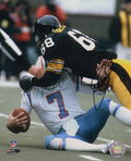LC Greenwood Signed Pittsburgh Steelers Black Jersey Tackle 8x10 Photo - GRE08P320TW - LC Greenwood Signed Pittsburgh Steelers Black Jersey Tackle 8x10 Photo product image