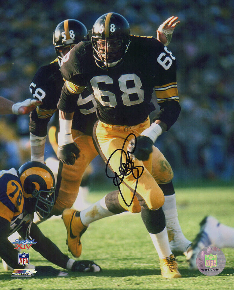 LC Greenwood Signed Pittsburgh Steelers Super Bowl XIV Action vs Rams 8x10 Photo - GRE08P321TW - LC Greenwood Signed Pittsburgh Steelers Super Bowl XIV Action vs Rams 8x10 Photo product image
