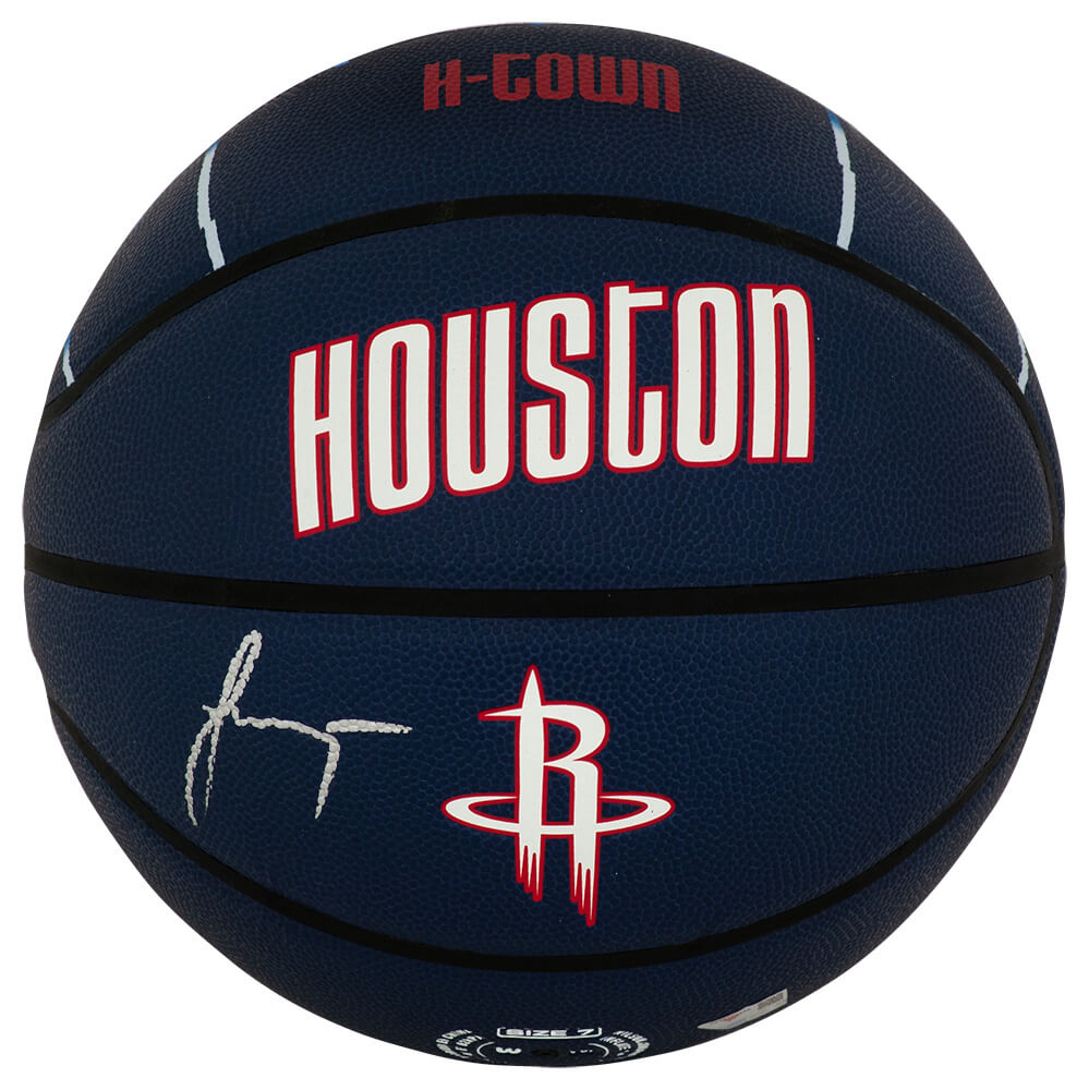 Jalen Green Signed Houston Rockets Wilson The City Full Size Logo Basketball - (Fanatics) - GREBSK200 - Jalen Green Signed Houston Rockets Wilson The City Full Size Logo Basketball - (Fanatics) product image