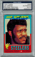 Joe Greene Signed Steelers 1971 Topps Rookie Card #245 w/HOF'87 - PSA/DNA - GRECAR300 - Joe Greene Signed Steelers 1971 Topps Rookie Card #245 w/HOF'87 - PSA/DNA product image
